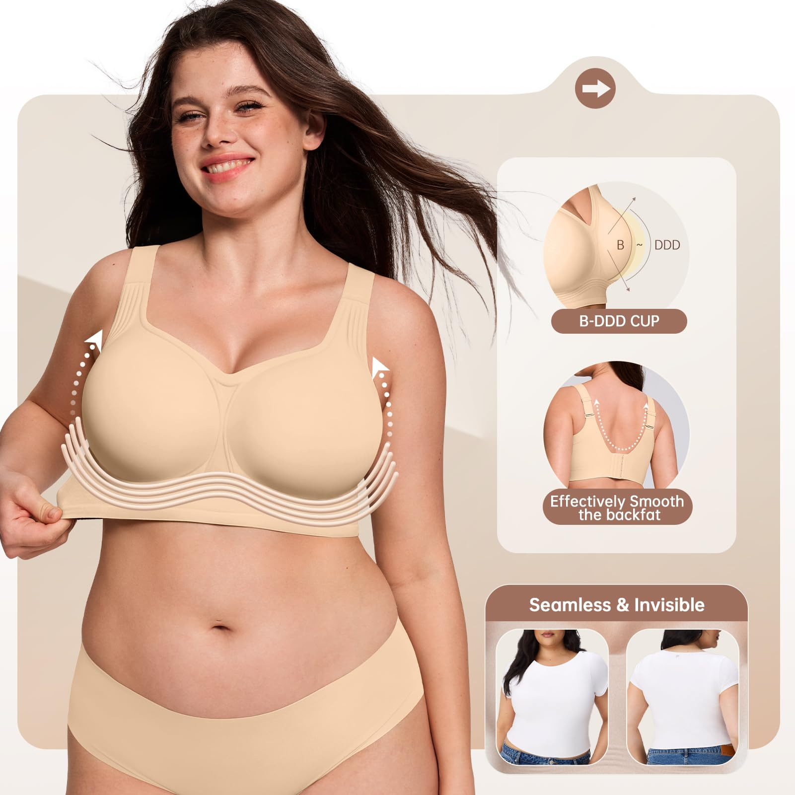 Plus Size Wireless Bra for Wom – Full Coverage Bra Bewertung und Preis