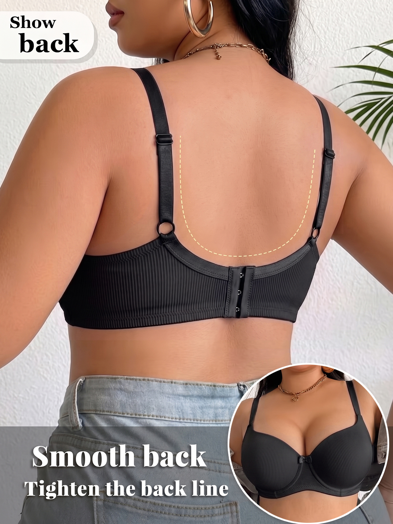 Plus Size Women Bra Thin Cup U – Plunge Bra Push Up Bewertung und Preis