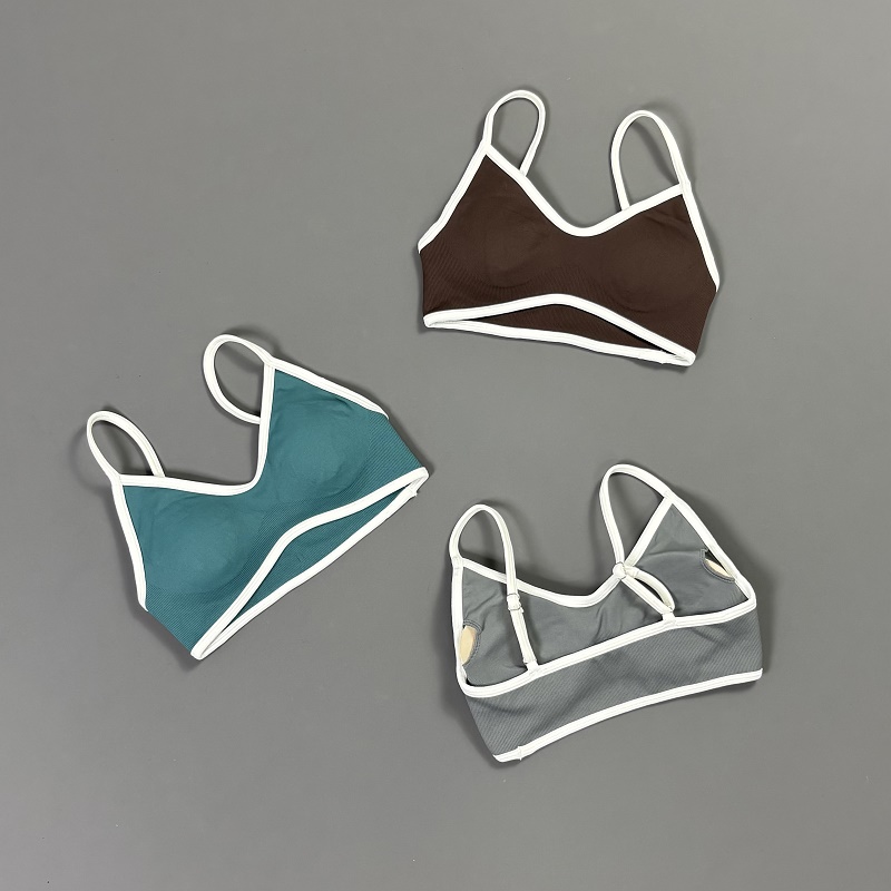 Women Contrastline Yoga Bra V  – Sports Bra Racerback Bewertung und Preis