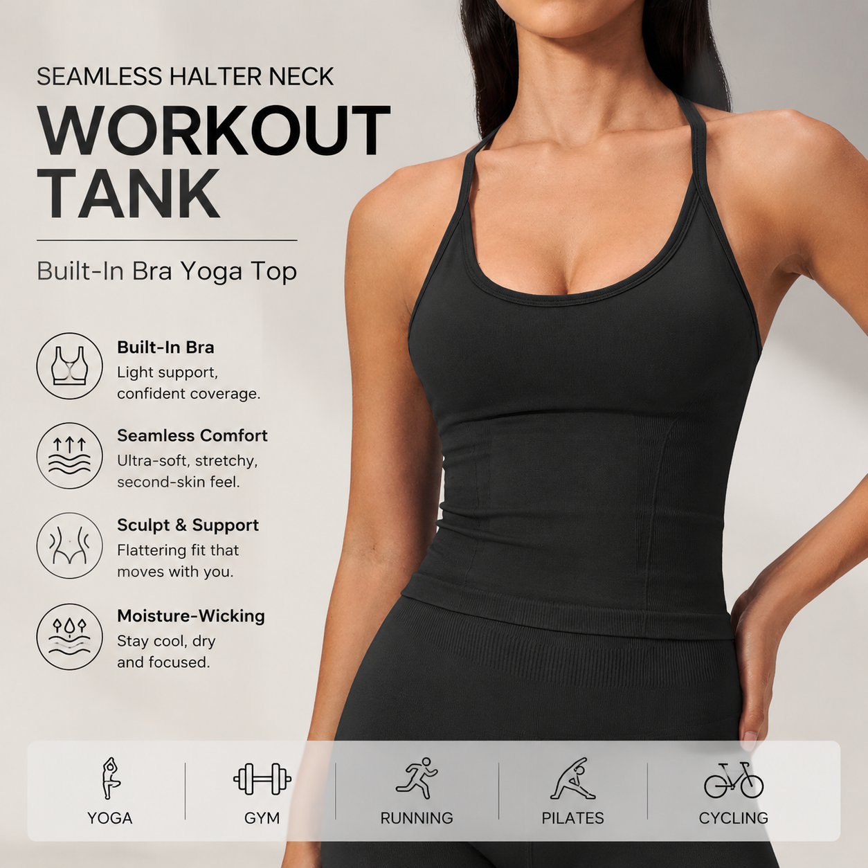 Luxury 2 in 1 Yoga Tank Top wi – T Shirt Bra Seamless Bewertung und Preis