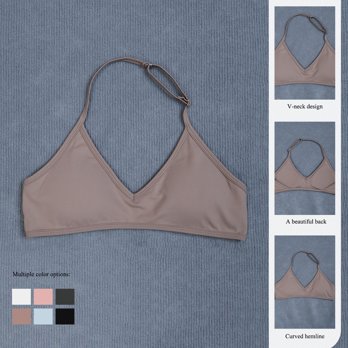 Women's Summer Halter Neck Pad – Sports Bra Racerback Bewertung und Preis